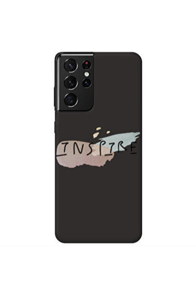 Other Samsung S21 Ultra Inspire Black Colored Silicone TPU Θήκη