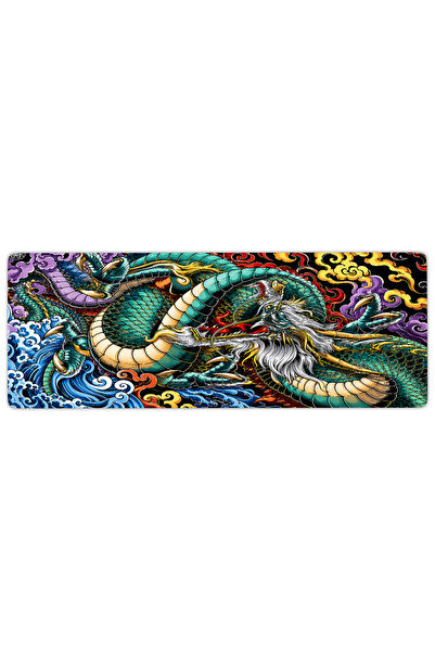 urzuva Ember Dragon 70x30 3mm Gaming Oyuncu Mouse Pad Kaymaz Taban Büyük Klavye Fare Altlığı Mousepad