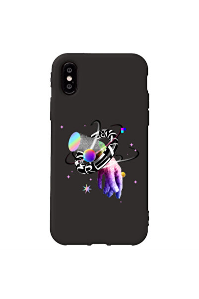Other Apple iPhone Xs Y2k Black Colored Silicone TPU Θήκη