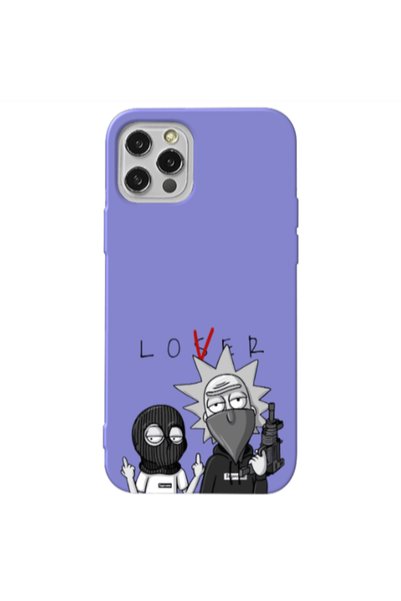 Other Apple iPhone 12 Pro Rick Loser Purple Colored Silicone TPU Θήκη