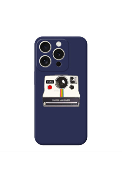 Other Apple iPhone 15 Pro Max Polaroid land camera Dark blue Colored Silicone...