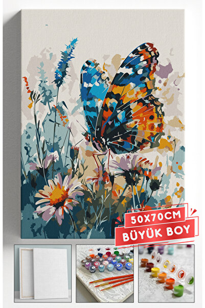 Akihabara Sayılarla Boyama Hobi Seti Çerçeveli Numaralı Tuval Fırça Boya Dahi...