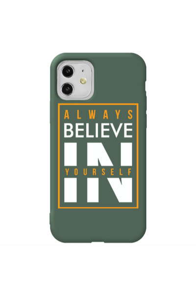 Other Apple iPhone 11 Always Belive Dark Green Colored Silicone TPU Θήκη