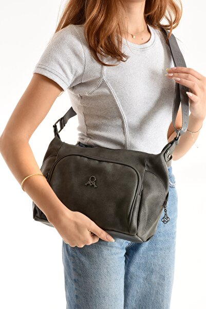 Teal Collection Women's Shoulder Bag Multi-Compartment Faux Leather Zippered ...