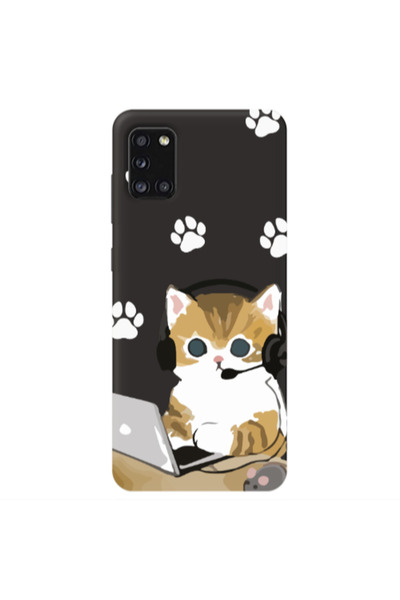 Other Samsung A31 Call Center Black Colored Silicone TPU Θήκη