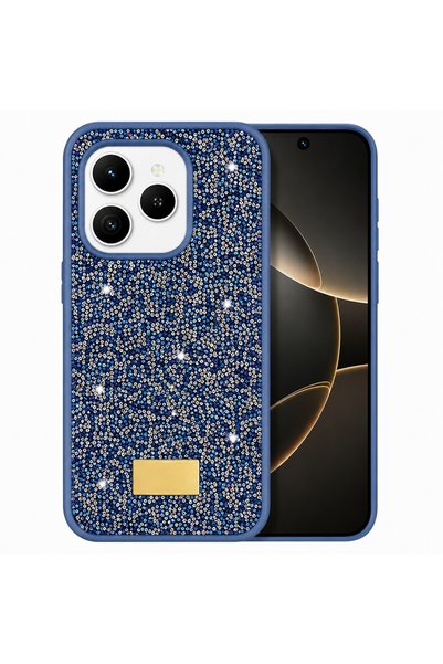 Pilanix Tecno Spark 40 4g Case Silicone Edged Stony Shiny Lux Diamond Cover