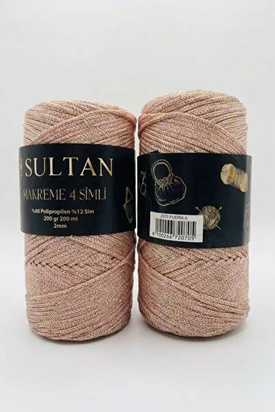 hobi dünyası evim 1 Adet Makreme 4 Simli İp 200 Gram 200 Metre 2 mm Çanta Cüz...