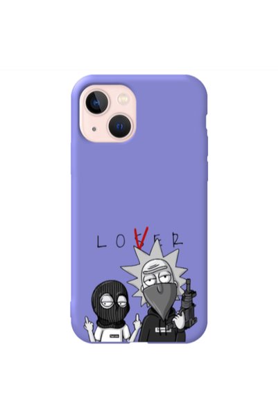 Other Apple iPhone 13 Rick Loser Purple Colored Silicone TPU Θήκη
