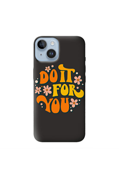 Other Apple iPhone 14 Plus Do it For You Black Colored Silicone TPU Θήκη