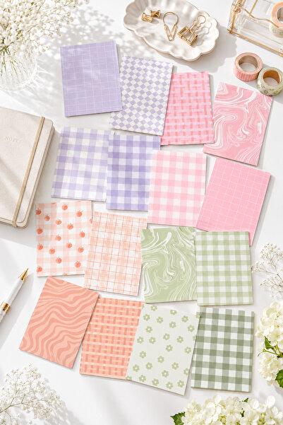 Hume Craft Soft Patterned Scrapbook Paper Set 16 Pieces A6
