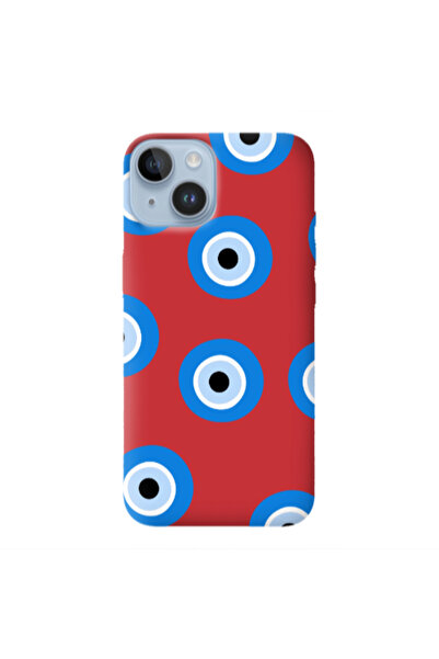 Other Apple iPhone 14 Plus Evil eyes beads Red Colored Silicone TPU Θήκη