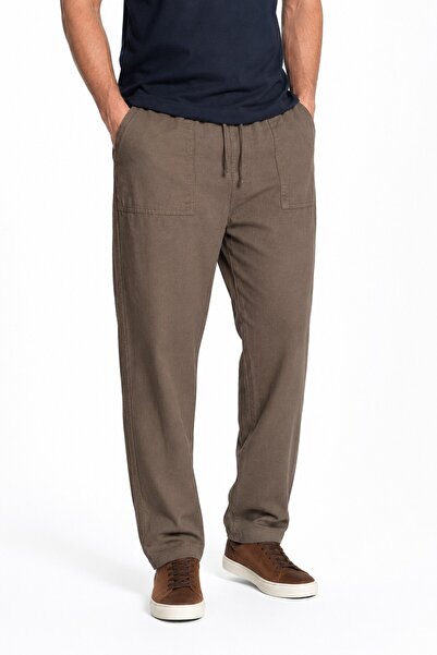 BAGLAN Men's Raw Fabric Elastic 100% Natural Cotton Trousers Bgl-St05616