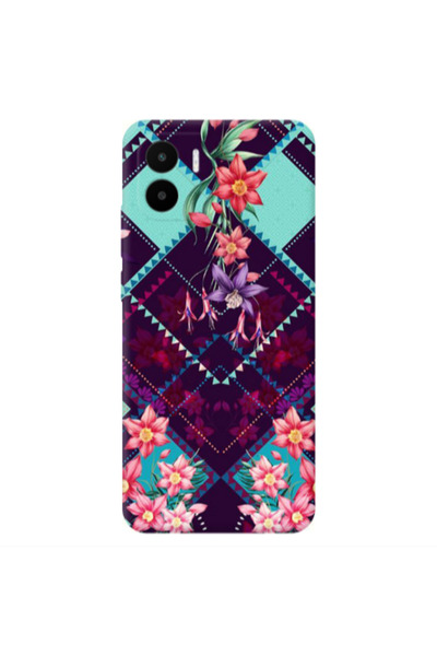 Other Xiaomi REDMI A2 Checkered flowers Transparent Silicone TPU Θήκη