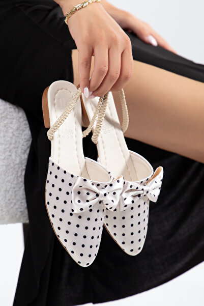 Hale Shoes Polka Dot Women's Bowknot Casual Stylish Slippers and Sandals Heel...