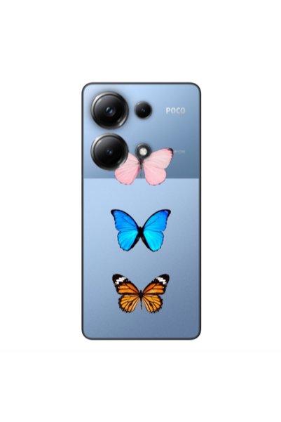 Other Xiaomi Poco M6 Pro 4G Triple Butterfly Transparent Silicone TPU Θήκη
