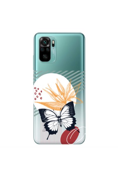 Other Xiaomi Redmi Note 10S Butterfly Lines Transparent Silicone TPU Θήκη