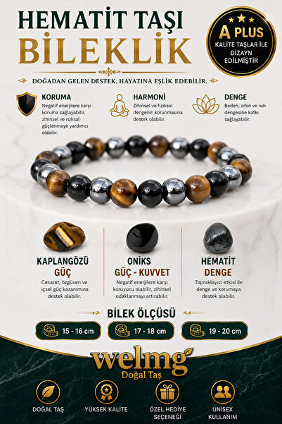 welmg Chakra Bracelet - Evil Eye Bracelet - Natural Stone Bracelet