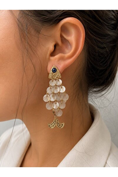 BIJUTERI Sequin Fish Model Earrings