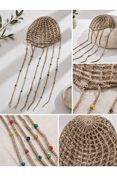 Cherry Butik Colorful Beaded Mesh Beanie