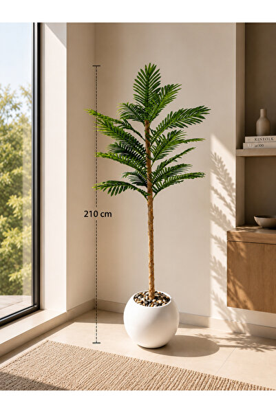 Rafef 210cm Artificial Palm Tree with Mercenaria Trunks