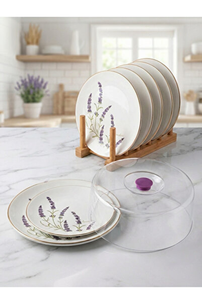 Empressco Lavender Series 8-Piece Cake and Pastry Set with Jar, Stylish and P...