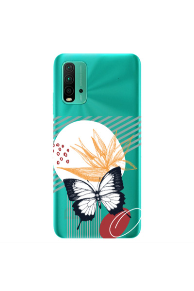 Other Xiaomi Redmi 9T Butterfly Lines Transparent Silicone TPU Θήκη