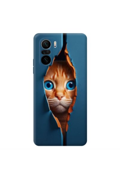 Other Xiaomi Poco F3 Cat Blue Eyes Transparent Silicone TPU Θήκη