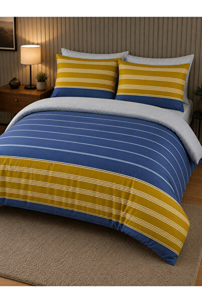Peacock 100% Cotton Double Duvet Cover Set (Boxed)