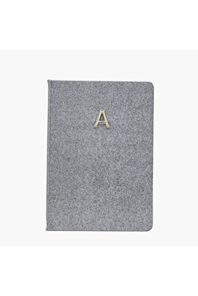Lifestyle Initial A Glitter Design Hardcover Notebook