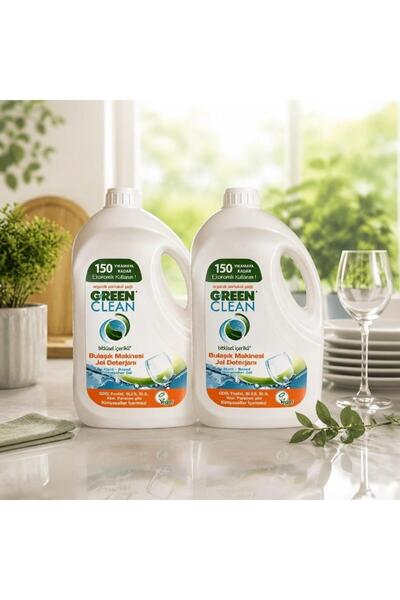 Green Clean منظف جل لغسالات الأطباق 3 لتر (عبوة من قطعتين)