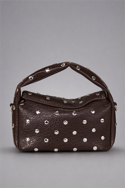 Housebags Vanguard Staple Detailed Vintage Look Brown Long Strap Hand and Sho...