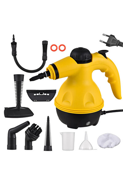 NEXTLY Curățător cu aburi cu 5 capete, extensie flexibilă, 1000W, galben