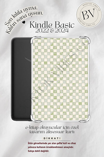 BookTok Vibes Co. Zeytin Yeşili Olivine Suluboya Pötikare Temalı Insert - Kin...