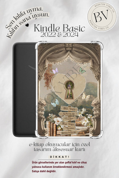 BookTok Vibes Co. Vintage Kolaj Sticker Temalı Insert - Kindle ve Kobo E-Kita...