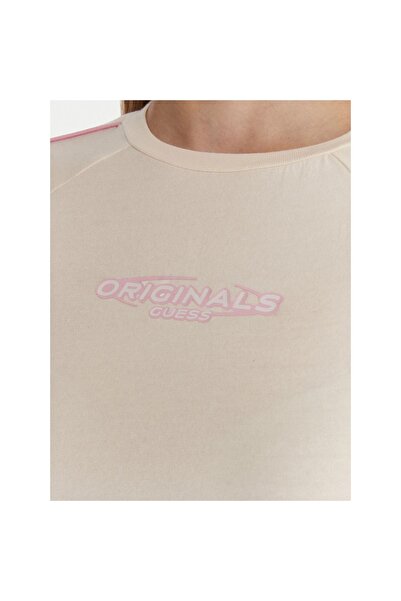 Guess Tricou de damă W6RI39KCBF1 Crem