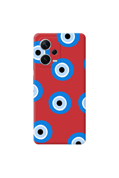 Other Xiaomi Poco X5 Evil eyes beads Red Colored Silicone TPU Θήκη