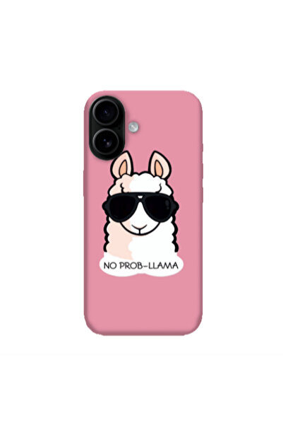 Other Apple Iphone 16 plus No prob-lama Pink Colored Silicone TPU Θήκη