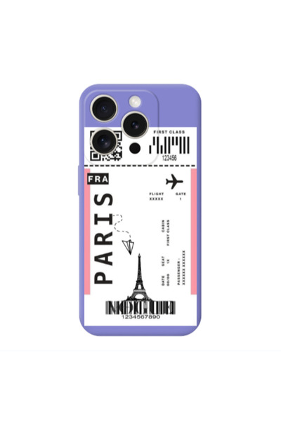 Other Apple iPhone 15 Pro Paris FRA Purple Colored Silicone TPU Θήκη