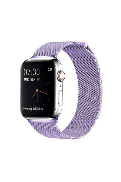 OEM Λουράκι από ανοξείδωτο ατσάλι, μωβ (για Apple Watch 42/44/45/46/49mm)