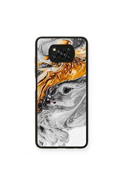 Other Xiaomi Poco X3 /X3 Pro Marble gray Patern Black Glossy Θήκη