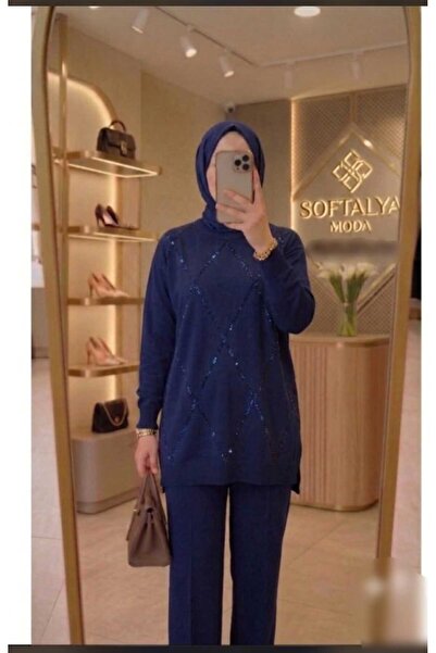azramfashıon tekstil Kadın baklava desenli modern tesettür tunik