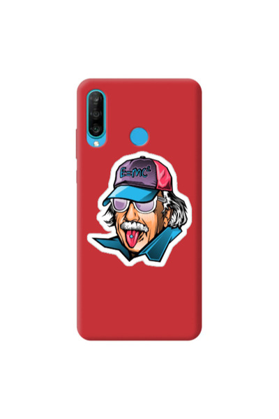 Other Huawei P30 Lite Einstein Red Colored Silicone TPU Θήκη