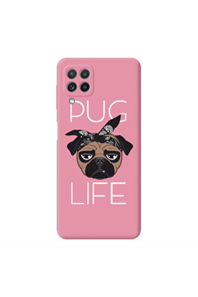 Other Samsung A22 4G Pug Life Pink Colored Silicone TPU Θήκη