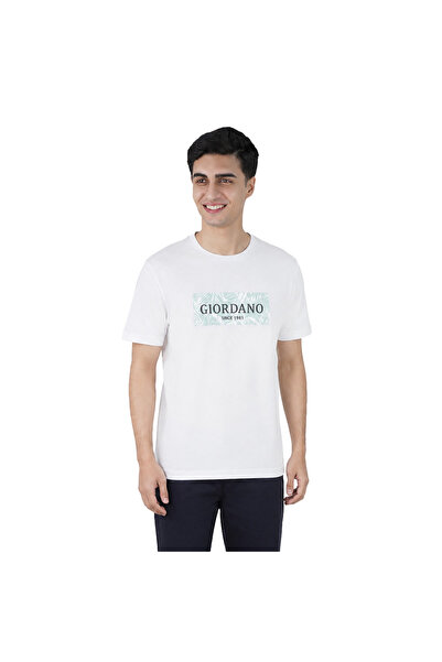 Giordano Men Slim Branding Logo Graphic Cotton Tee