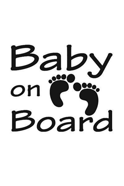OEM Baby On Board Car Sticker - 15 CM - Black