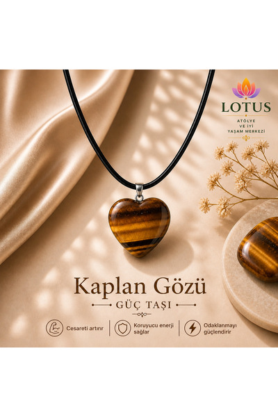 Lotus Atölye ve İyi Yaşam Merkezi 💎 Premium Doğal Taş Kalp Kolye Koleksiyonu...
