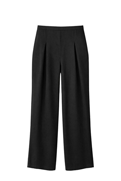 Hiccup MIXRAY Pantaloni Palazzo Damă, Talie Înaltă, Din Crep