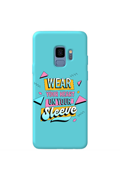 Other Samsung S9 Plus Wear Your Heart Turquoise Colored Silicone TPU Θήκη
