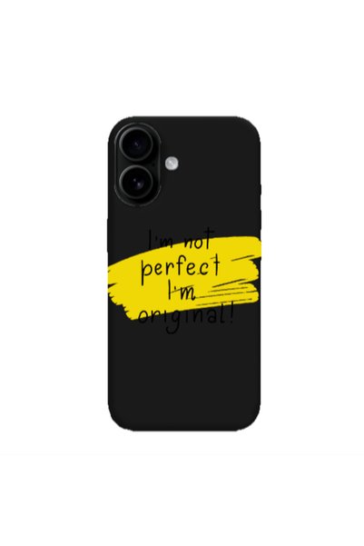 Other Apple Iphone 16 plus I m not perfect Black Colored Silicone TPU Θήκη