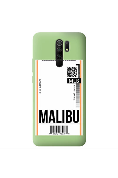 Other Xiaomi Redmi 9 Malibu Travel More Light Green Colored Silicone TPU Θήκη